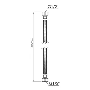 Гибкая подводка для воды Thermo Alliance Forte ВВ 150 см SF391W150 №4