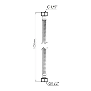 Шланг для воды Thermo Alliance Standart 100 см NYLON 1/2"x1/2" ВВ TAS387W100 №3