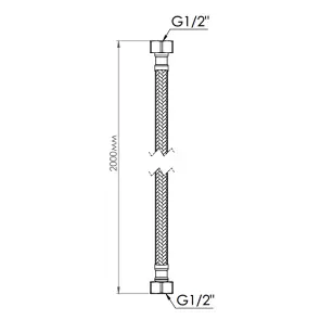 Шланг для воды Thermo Alliance Standart 200 см NYLON 1/2"x1/2" ВВ TAS387W200 №4
