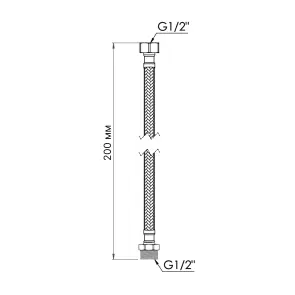 Шланг для воды Thermo Alliance Standart 20 см NYLON 1/2"x1/2" ВЗ TAS388W20 №4