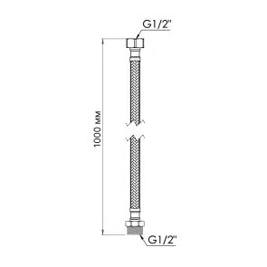 Шланг для воды Thermo Alliance Standart 100 см NYLON 1/2"x1/2" ВЗ TAS388W100 №2