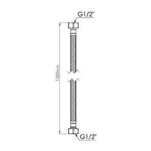 Шланг для води Thermo Alliance Standart 120 см NYLON 1/2"x1/2" ВВ TAS387W120 №2