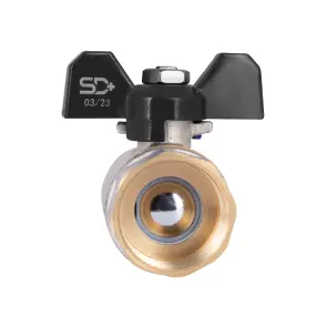 Кран кульовий Thermo Alliance Base 1" ВР для води (метелик) SD602W25 №6