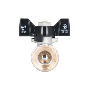 Кран шаровой Thermo Alliance Base 1/2" ВР для воды (бабочка) SD602W15 №6