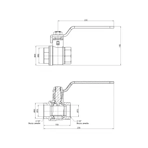 Кран кульовий SD Plus 2" 1/2 ВР для води (важіль) SD600W63 №9