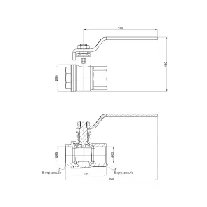 Кран шаровой Thermo Alliance Base 3" ВР для воды (рычаг) SD600W76 №4