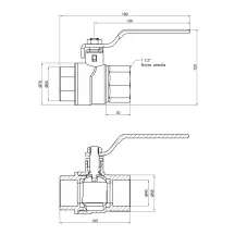 Кран шаровой Thermo Alliance Forte 1 1/2" ВР для воды (ручка) SF600W40
