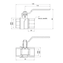 Кран шаровой Thermo Alliance Forte 1" ВР для воды (ручка) SF600W25