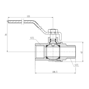 Кран шаровой Thermo Alliance Forte 1 1/2 ВЗ для воды (ручка) SF605W40 №10