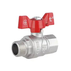 Кран шаровой Thermo Alliance Forte 1/2" ВЗ для воды (бабочка) SF607W15 №1