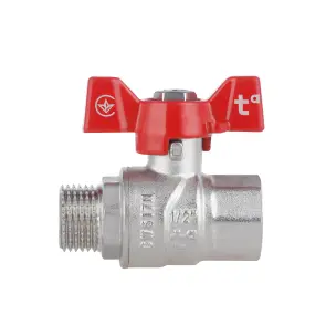 Кран шаровой Thermo Alliance Forte 1/2" ВЗ для воды (бабочка) SF607W15 №12