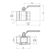 Кран шаровой Thermo Alliance Standart 2" ВР для воды (рычаг) SD600NW50PN40