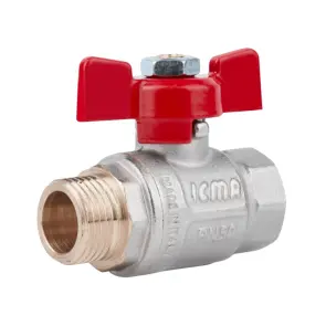 Кран кульовий Icma 1/2" прямий №351 №1