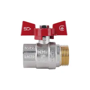 Кран кульовий Thermo Alliance Standart 1" ВЗ для води (метелик) SD607NW25PN40 №6