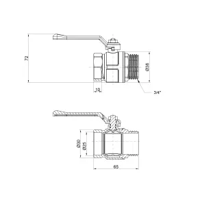 Кран шаровой Icma 3/4" прямой №352 №3