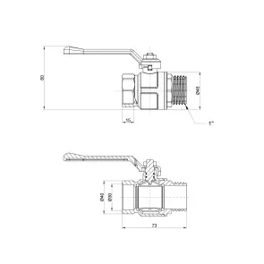 Кран кульовий Icma 1" прямий №352 №3