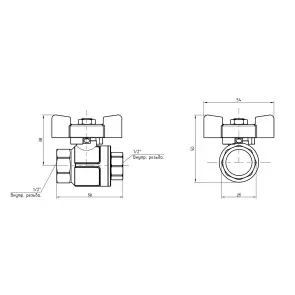 Кран кульовий Icma 1/2" прямий №349 №2