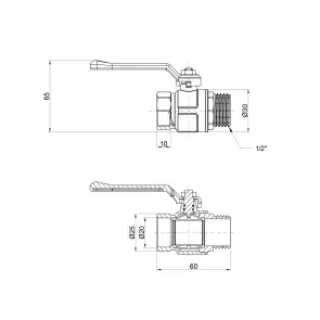 Кран кульовий Icma 1/2" прямий №352 №4