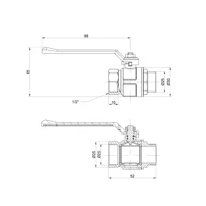 Кран шаровой Icma 1/2" прямой №350 №2