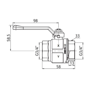 Кран кульовий Icma 3/4" прямий №350 №3