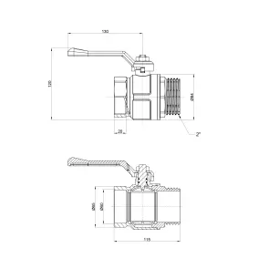Кран шаровой Icma 2" прямой №352 №3