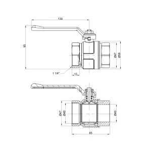 Кран шаровой Icma 1" 1/4 прямой №350 №3