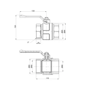 Кран кульовий Icma 2" прямий №350 №3