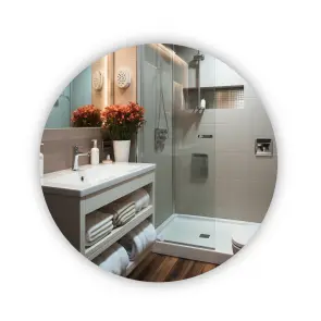 Зеркало Qtap Taurus R800 с LED подсветкой Touch, с антизапотеванием, с димером, рег. темп. цвета (3000-6500K) QT2478R807 №1