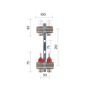 Коллектор с расходомерами Thermo Alliance Standart 1" на 2 выхода №3