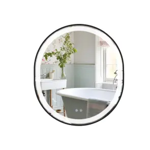 Зеркало Qtap Gemini 800х700 с LED-подсветкой Touch, с антизапотеванием, с димером, рег. темп. цвета (3000-6500K) Reverse QT2578R8072B №23