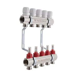 Колектор з витратомірами Thermo Alliance Standart 1" 5 виходи SD235W5 №2
