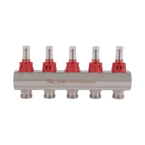 Колектор з витратомірами Thermo Alliance Standart 1" 5 виходи SD235W5 №6