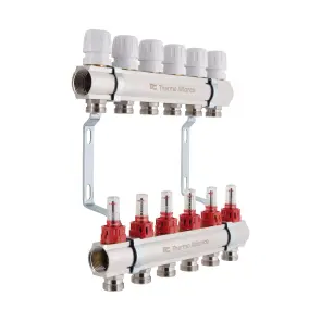 Коллектор с расходомерами Thermo Alliance Standart 1" 6 выходов SD235W6 №4