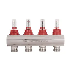Колектор з витратомірами Thermo Alliance Standart 1" 4 виходи SD235W4 №16