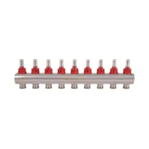 Колектор з витратомірами Thermo Alliance Standart 1" 9 виходів SD235W9 №8