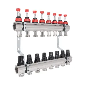 Колектор з витратомірами Thermo Alliance Forte 1" 8 виходів SF001W8 №1