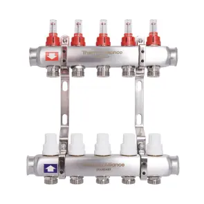 Коллектор с расходомерами Thermo Alliance Standart 1" 5 выхода SD0045 №1