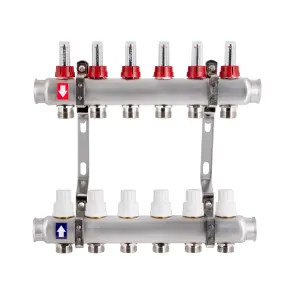Колектор з витратомірами Thermo Alliance Standart 1" 6 виходів SD0046 №1