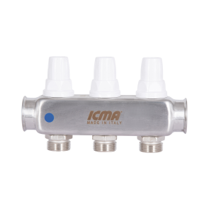 Колектор з витратомірами (нерж.) 1"х3 Icma № К073 №8