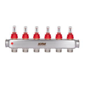Колектор з витратомірами (нерж.) 1" х6 Icma № К073 №9