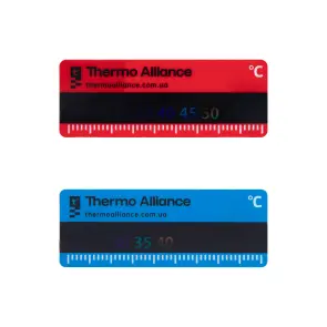 Комплект наклейок з термометром Standart для колектора (червона+синя) TAS342RB Thermo Alliance №3