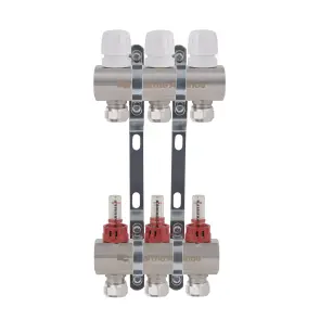 Колектор латунний з витратомірами та євроконусами Thermo Alliance Standart 1" на 3 виходи TAS235W3E №2