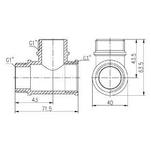 Трійник Thermo Alliance Forte 1" ВЗЗ SF36525 №2