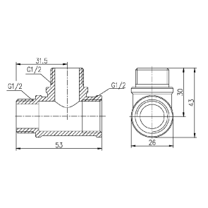 Трійник Thermo Alliance Forte 1/2" ВЗЗ SF36515 №6