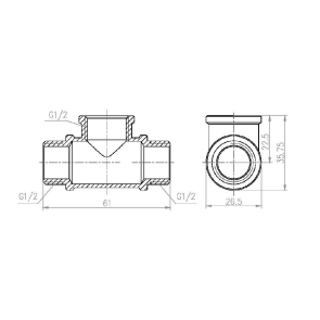 Трійник Thermo Alliance Forte 1/2" ВЗЗ SF36615 №4
