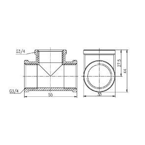 Тройник Thermo Alliance Forte 3/4" ВВ SF36120 №2