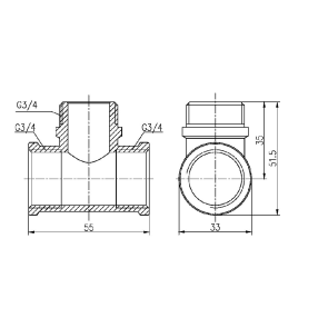 Трійник Thermo Alliance Forte 3/4" ВЗВ SF36420 №2