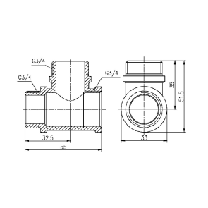 Трійник Thermo Alliance Forte 3/4" ВЗЗ SF36520 №2