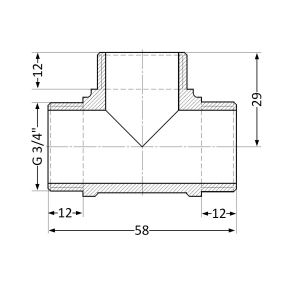 Трійник Thermo Alliance Standart 3/4" ЗР SD41220 №3