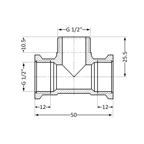 Трійник Thermo Alliance Standart 1/2" ВЗВ SD41515 №2